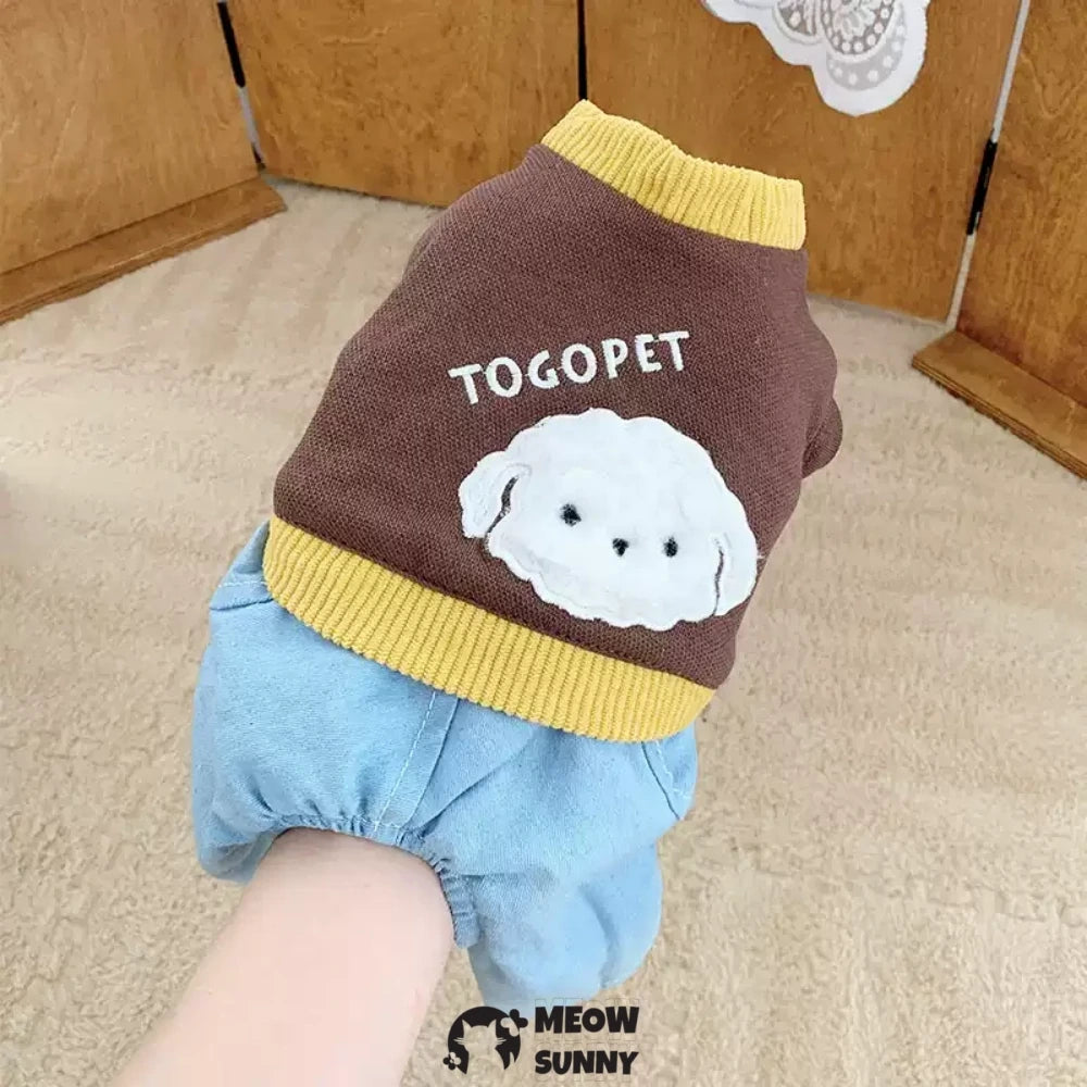 Dog clothes four-legged winter cotton coat