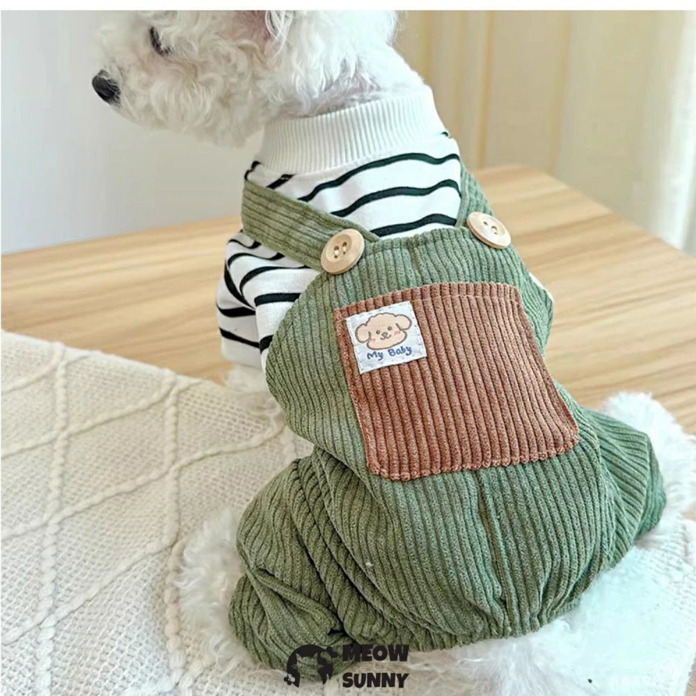 Dog overalls pet four-legged pants handsome pants