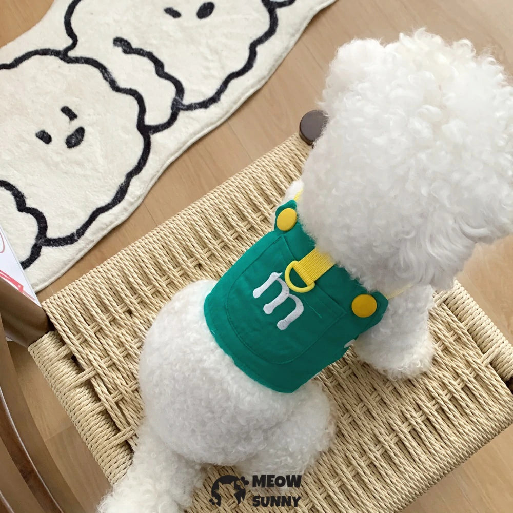 Dog vest style dog leash clothes chest back for walking