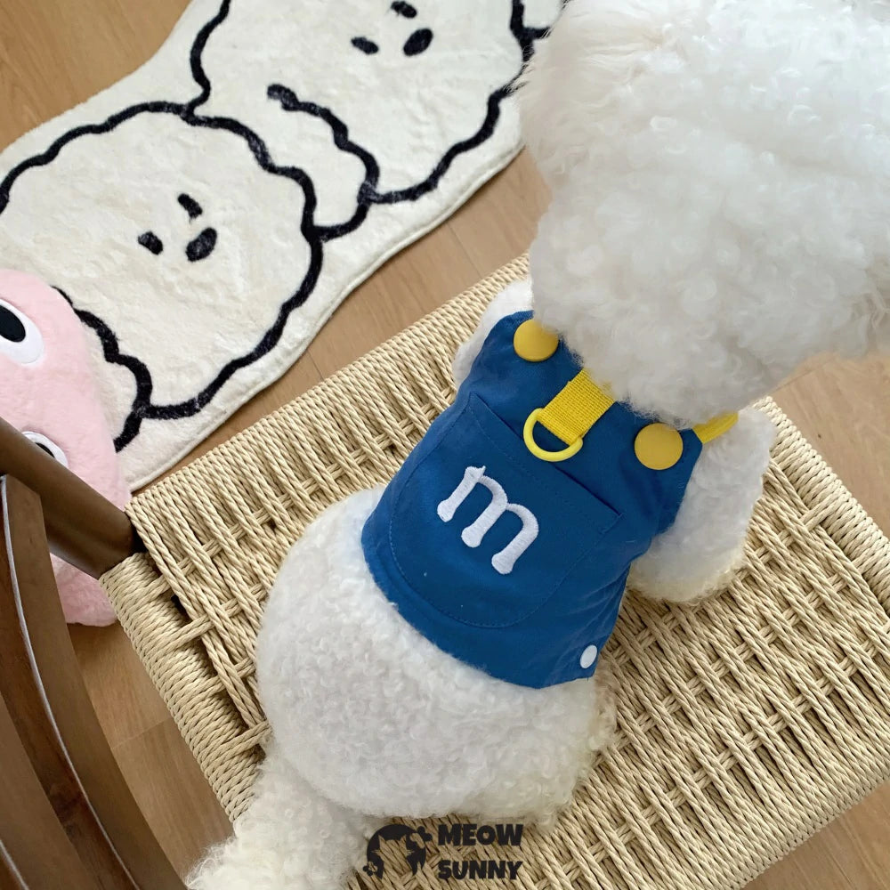 Dog vest style dog leash clothes chest back for walking