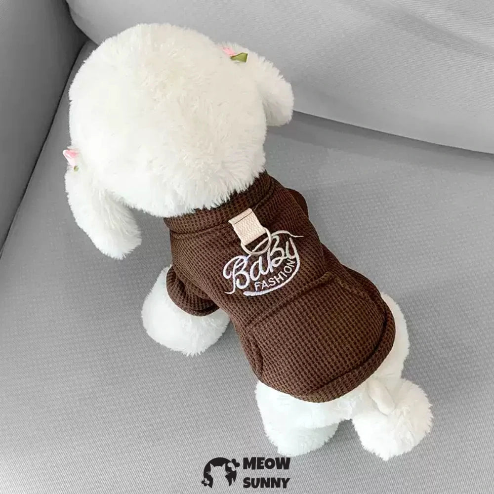 Dog winter thick cotton coat New Year traction warm sweatshirt