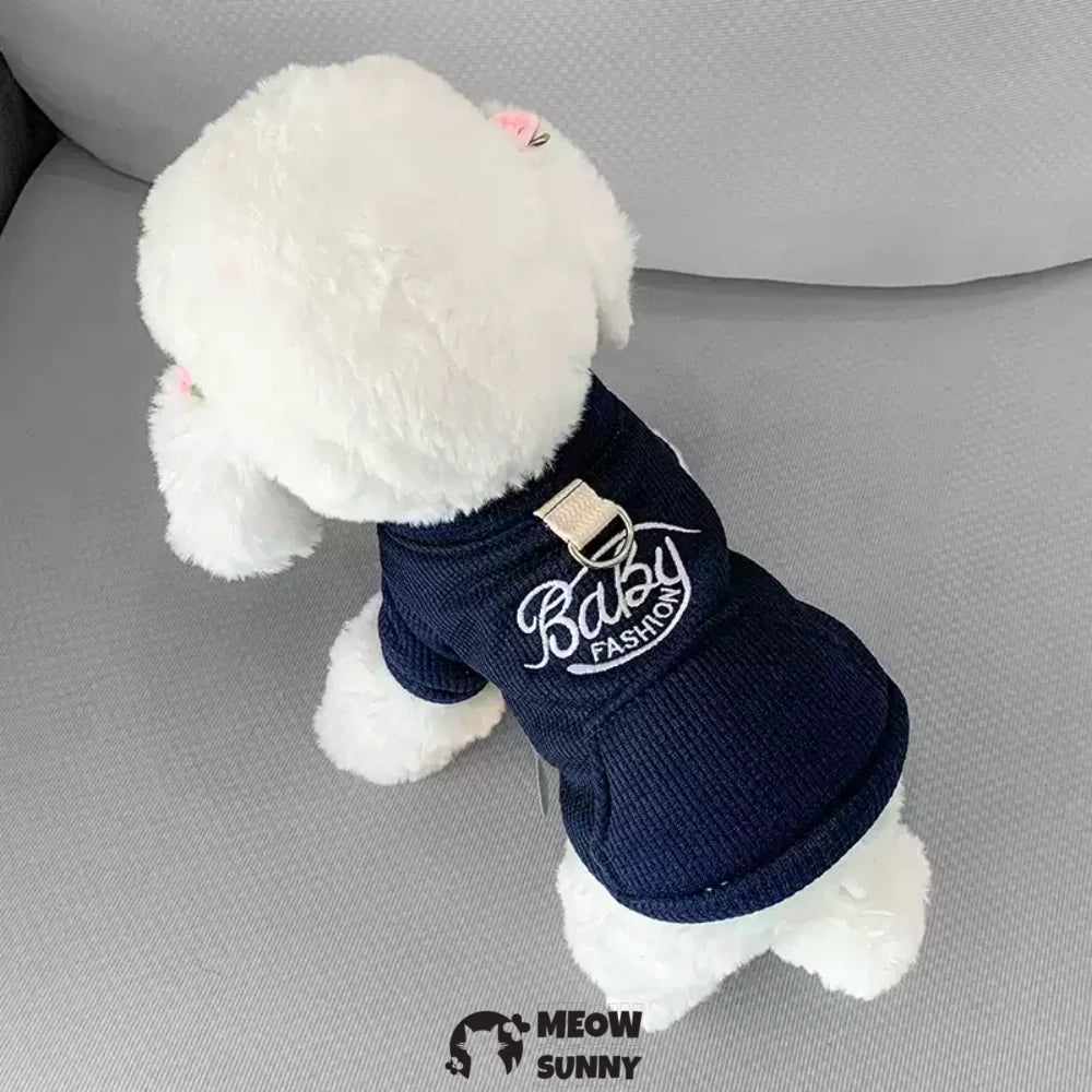 Dog winter thick cotton coat New Year traction warm sweatshirt