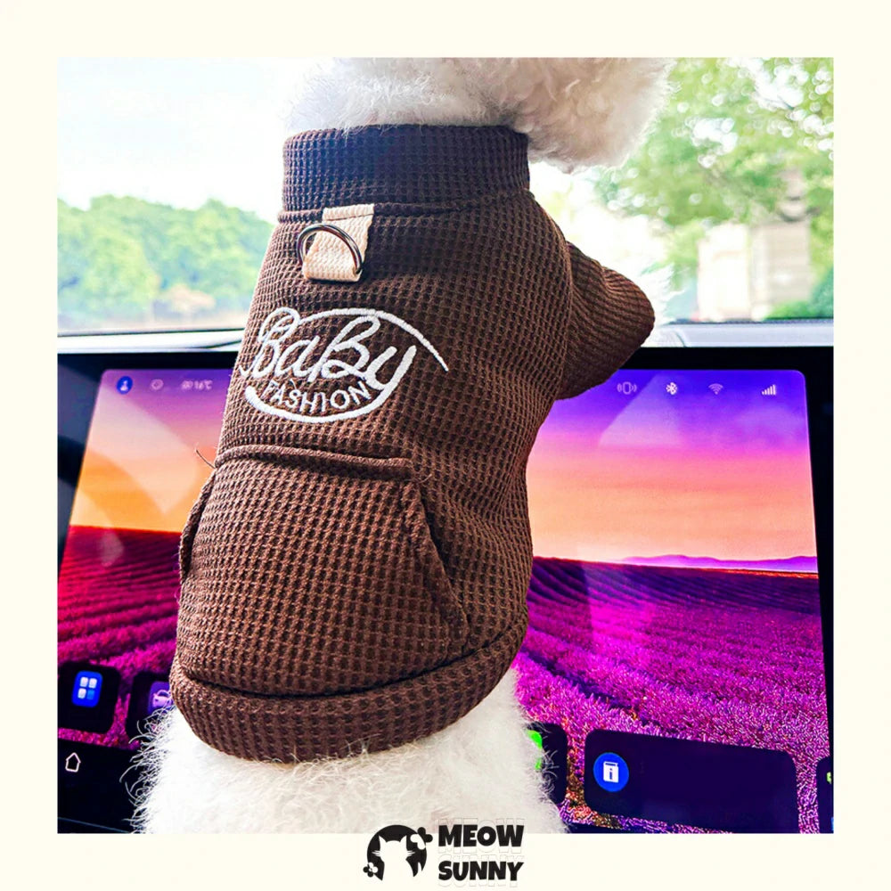 Dog winter thick cotton coat New Year traction warm sweatshirt