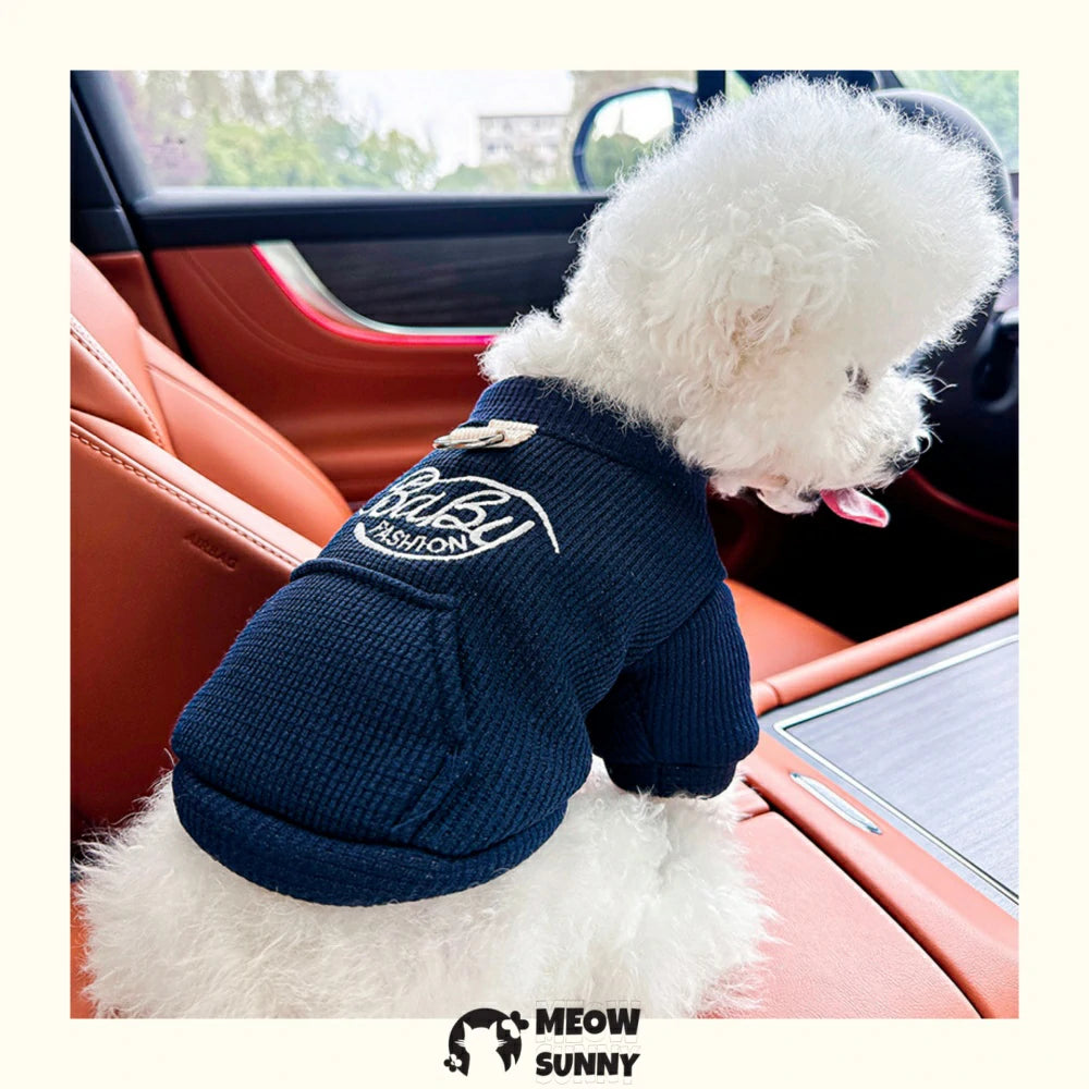 Dog winter thick cotton coat New Year traction warm sweatshirt