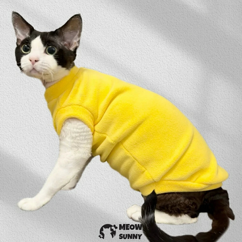 Double-sided velvet and thickened cat clothes for winter warmth