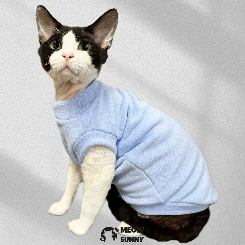 Double-sided velvet and thickened cat clothes for winter warmth