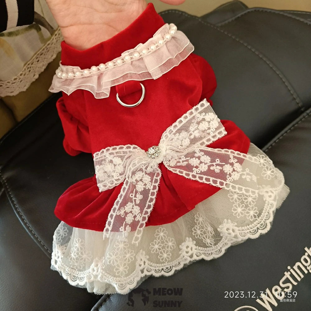 Dress Skirt Pet Dog Clothes Wedding Wedding Dress Princess Dress