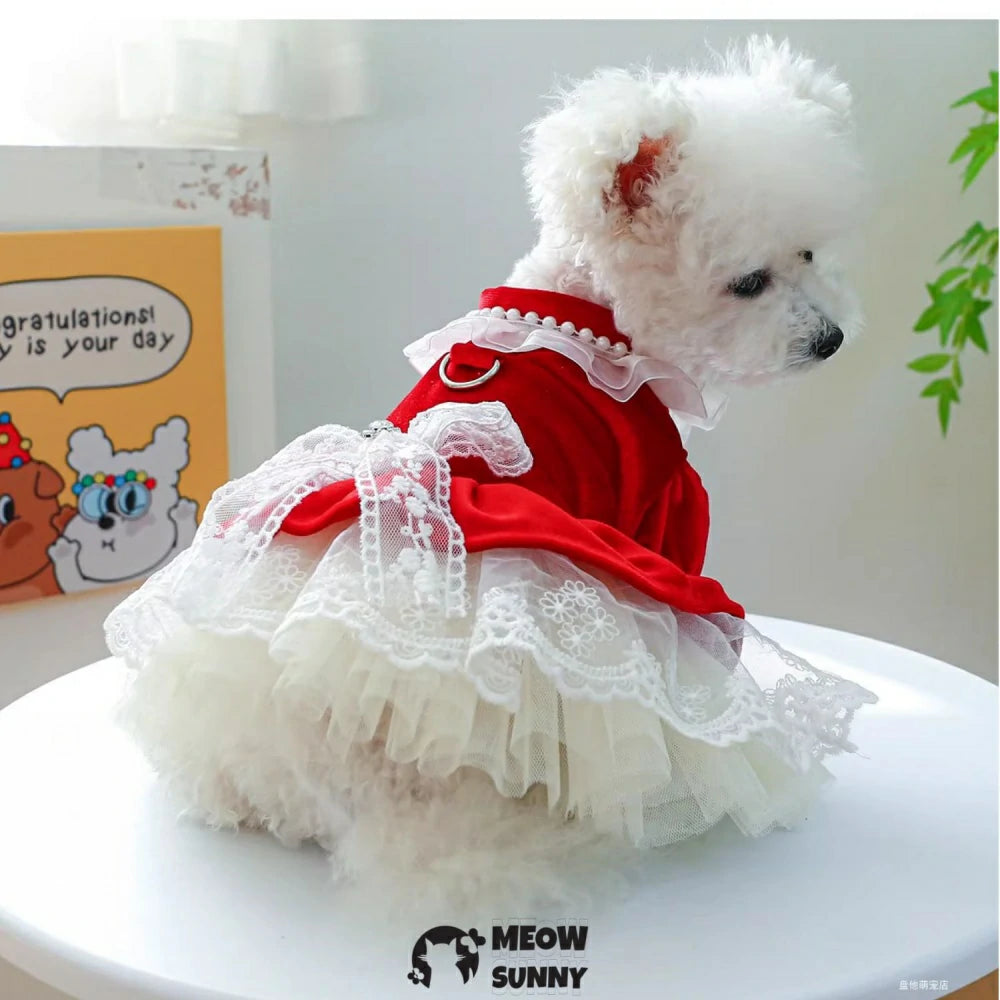 Dress Skirt Pet Dog Clothes Wedding Wedding Dress Princess Dress