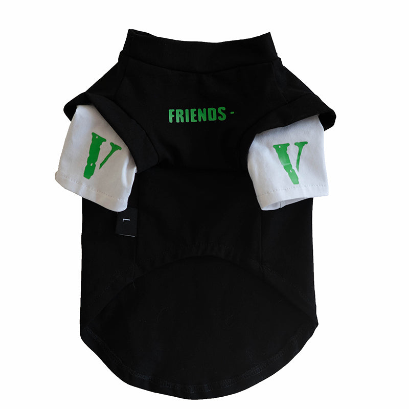 FRIENDS popular summer thin comfortable fashion pet stitching short sleeves