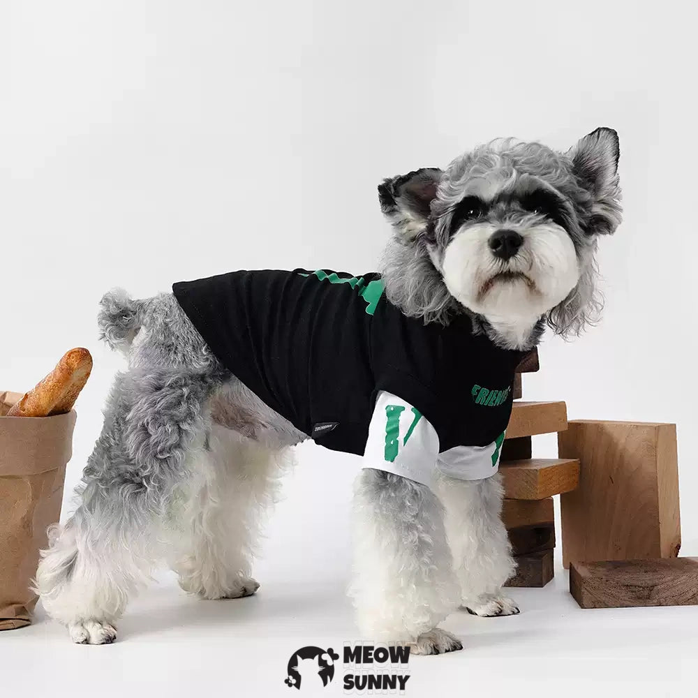 FRIENDS popular summer thin comfortable fashion pet stitching short sleeves