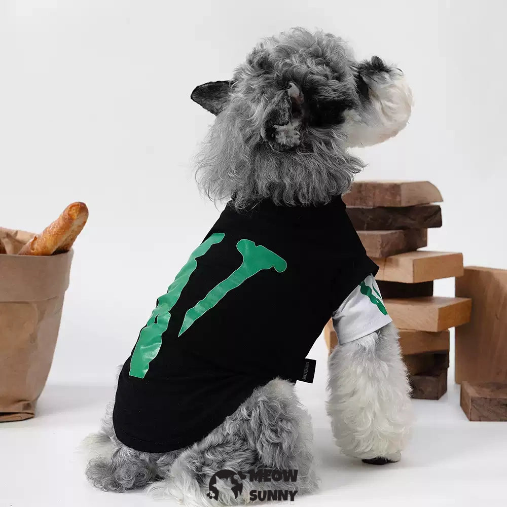 FRIENDS popular summer thin comfortable fashion pet stitching short sleeves