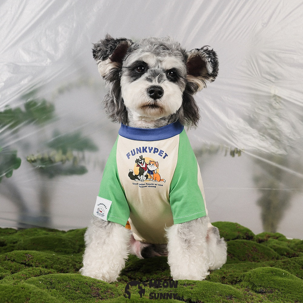 FUNKYPET cartoon pattern summer thin dog comfortable fashion T-shirt