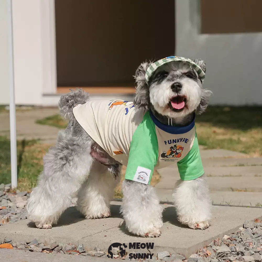 FUNKYPET cartoon pattern summer thin dog comfortable fashion T-shirt