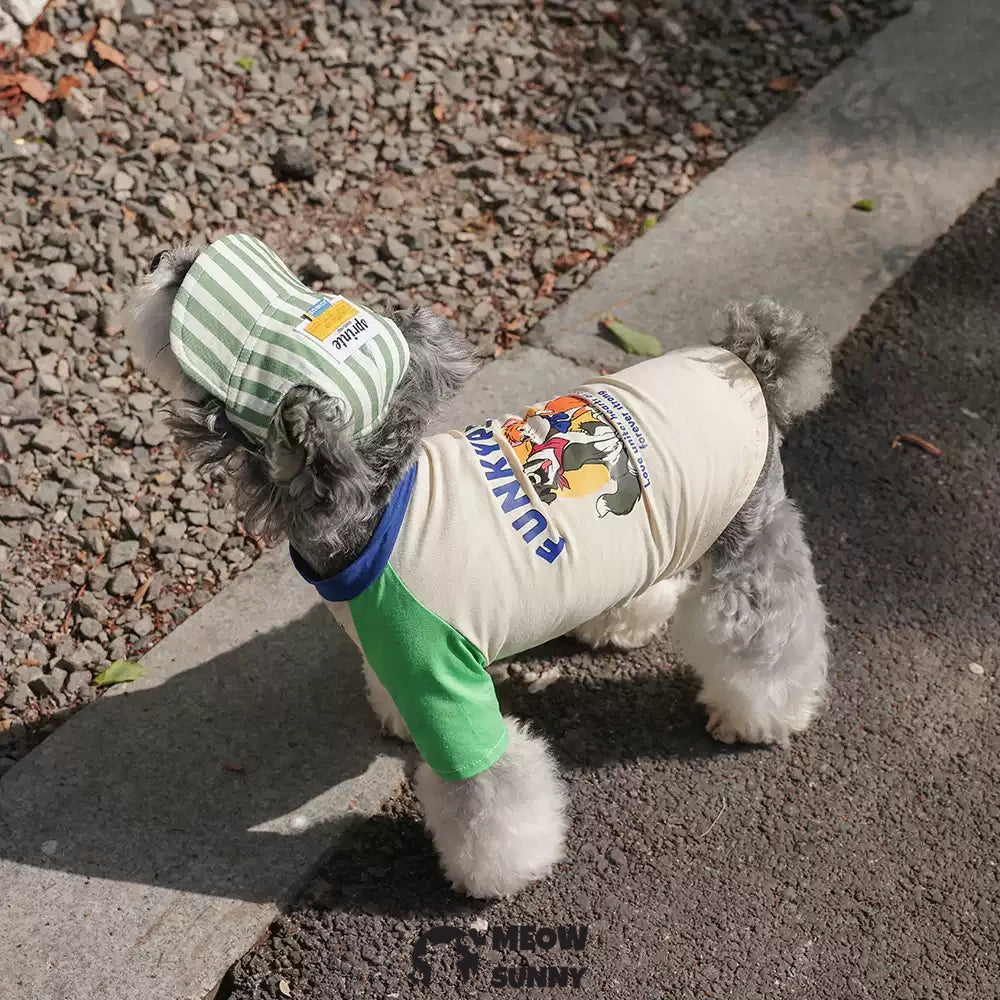 FUNKYPET cartoon pattern summer thin dog comfortable fashion T-shirt