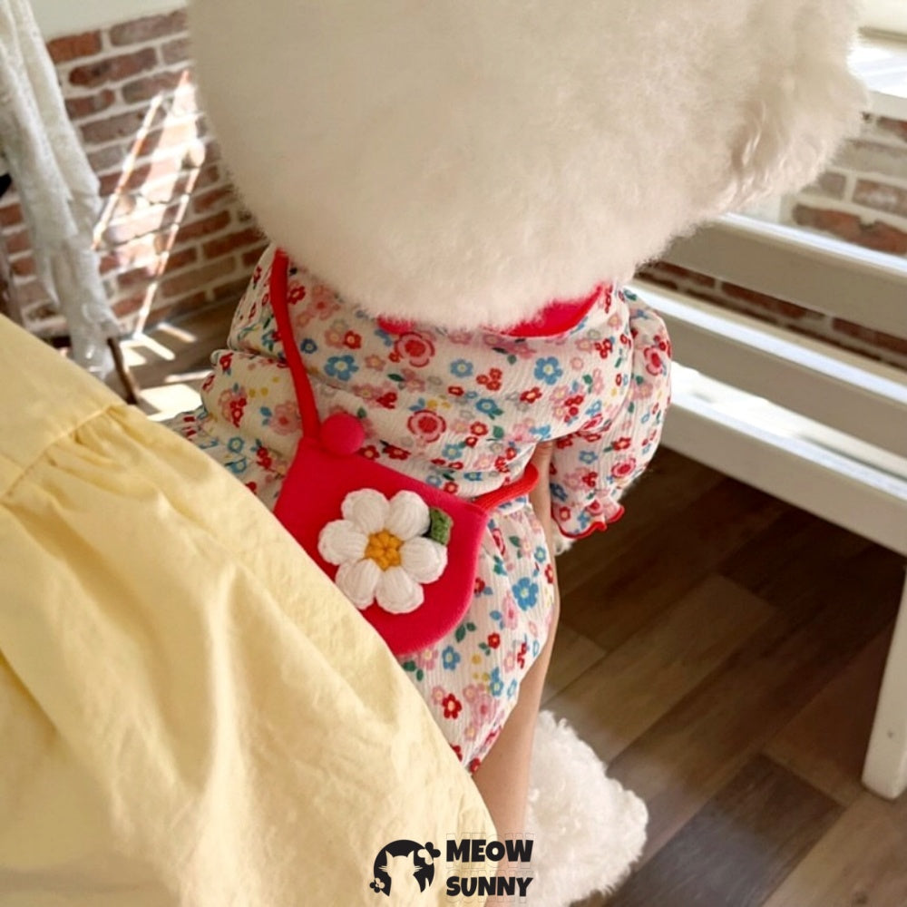Floral Dog Dress for Small Dogs & Cats – Cute Summer Pet Skirt