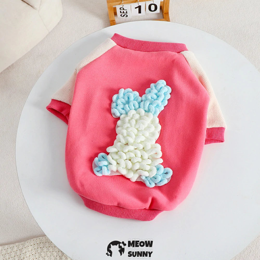 French Bulldog Winter Clothes Pink Plush Small Dog Autumn and Winter Warm Clothes