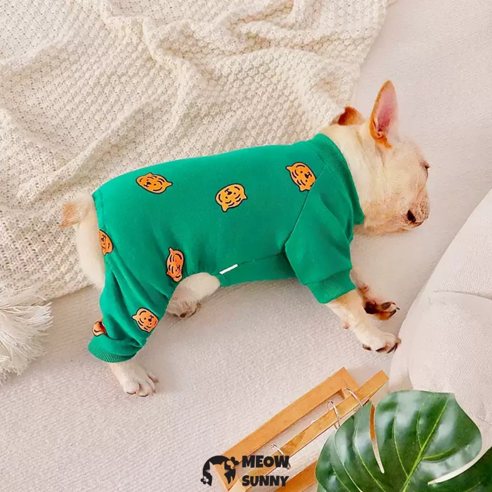 French bulldog clothes for small and medium-sized dogs, pet dogs, plush and thick four-legged jumpsuit