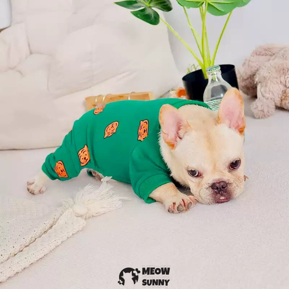 French bulldog clothes for small and medium-sized dogs, pet dogs, plush and thick four-legged jumpsuit