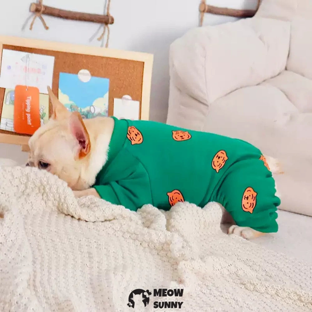 French bulldog clothes for small and medium-sized dogs, pet dogs, plush and thick four-legged jumpsuit