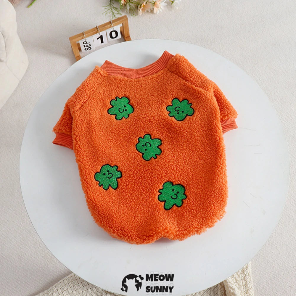 French bulldog clothes plush and thickened winter warm cotton-padded clothes