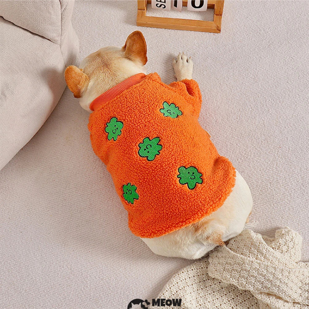 French bulldog clothes plush and thickened winter warm cotton-padded clothes