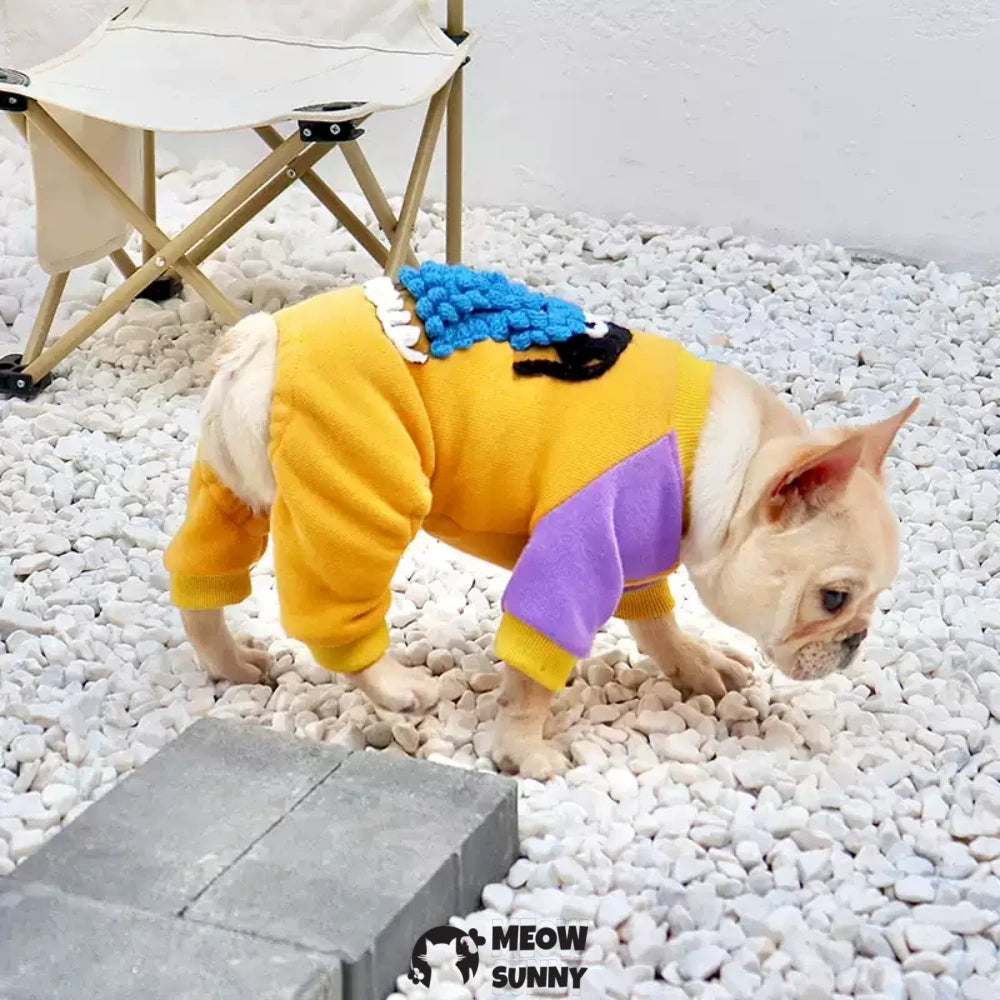 French bulldog clothes plush thick warm cute autumn and winter cotton coat