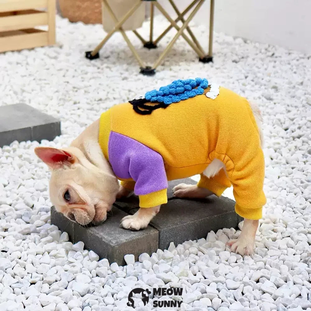 French bulldog clothes plush thick warm cute autumn and winter cotton coat