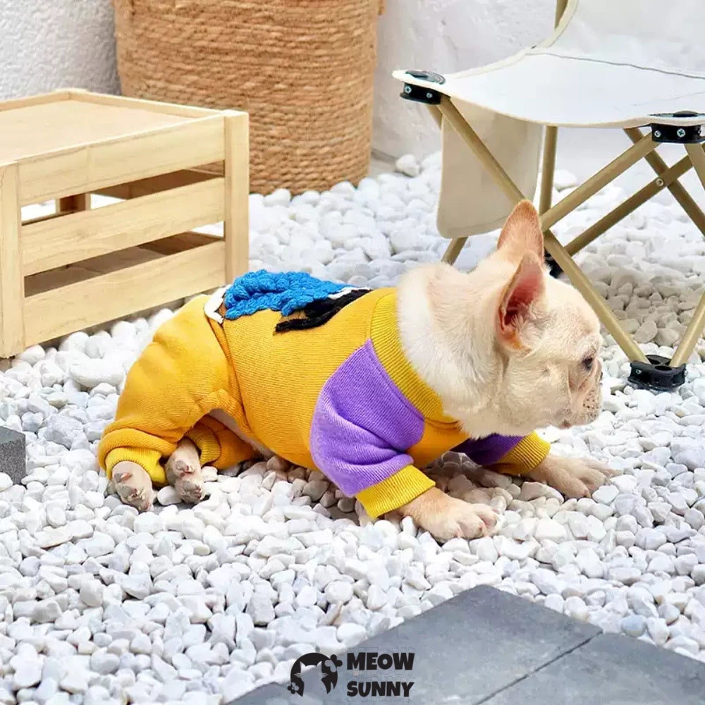 French bulldog clothes plush thick warm cute autumn and winter cotton coat