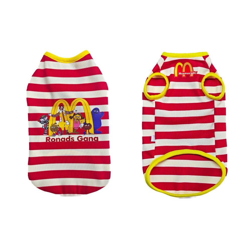Fried Chicken Shop Sphinx Cat Clothes with Hat, Stretchy vest