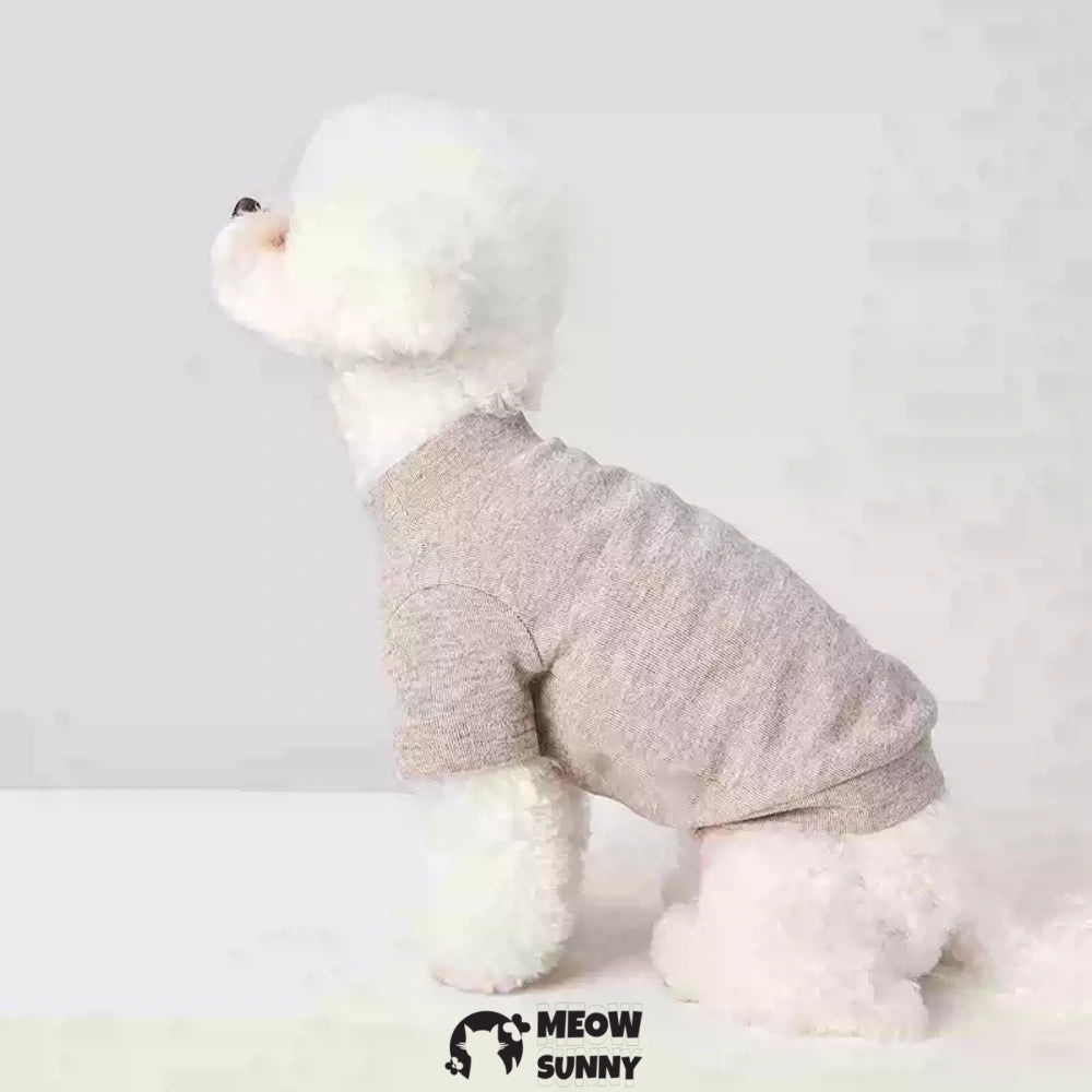 Friendly Dog T-Shirts for Small Dogs, Plain Pink Dog Tee for Spring Summer
