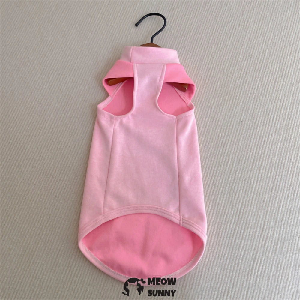 Hairless Cat Cool solid color clothes for hairless cats in summer
