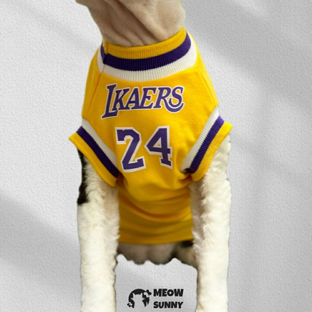 Hairless Cat Sphinx Summer Thin Cotton Breathable Basketball Jersey