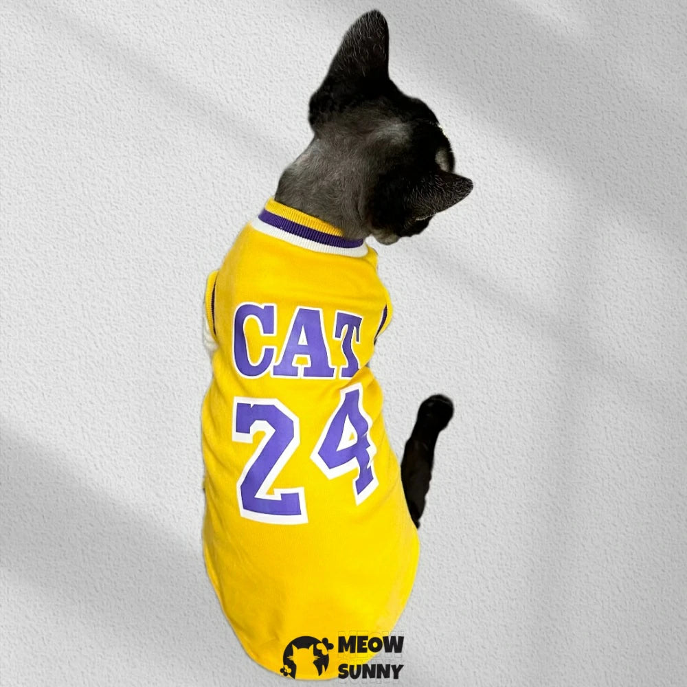 Hairless Cat Sphinx Summer Thin Cotton Breathable Basketball Jersey