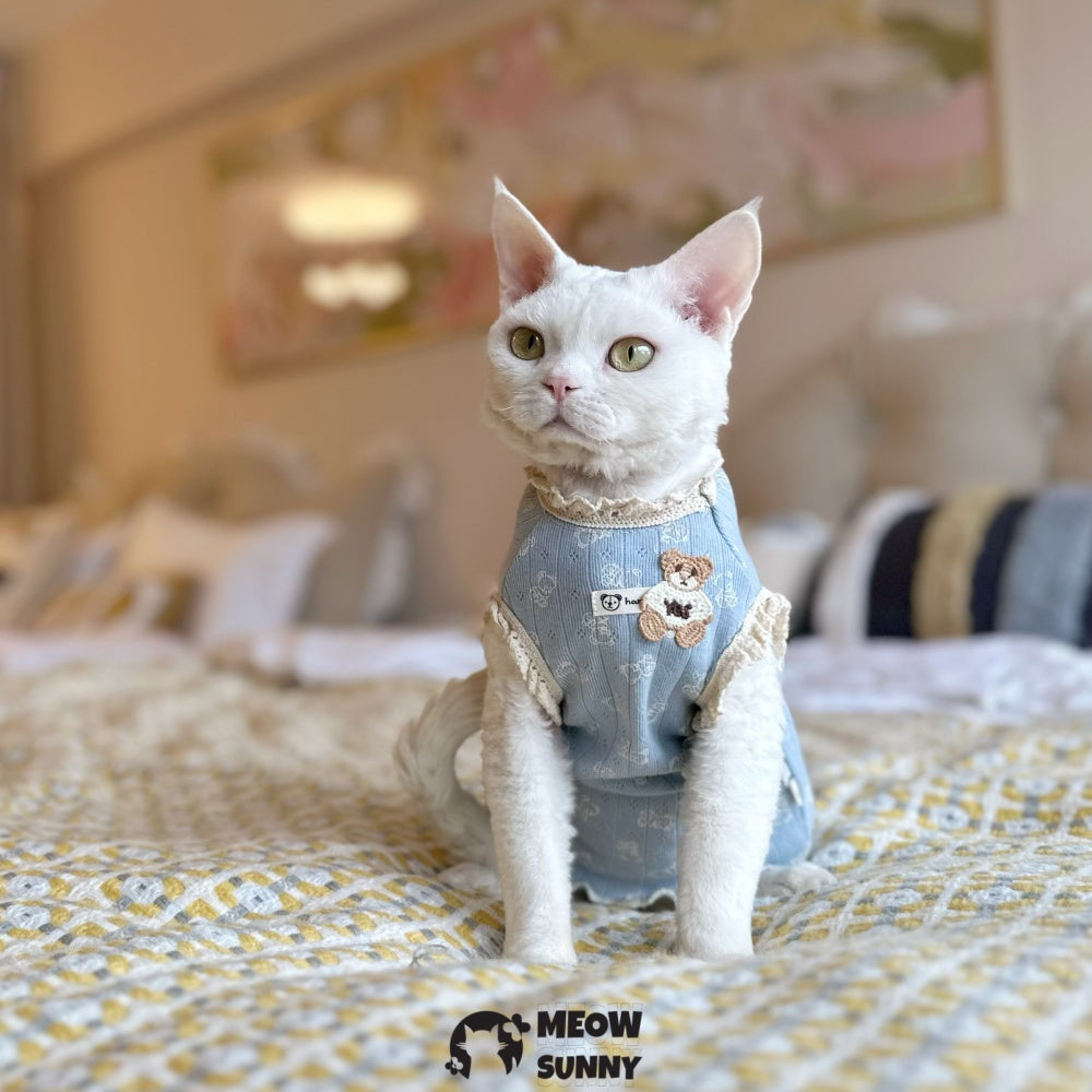 Hairless Cats Shirt Breathable Cat Daily Wear Clothes Cute Vest