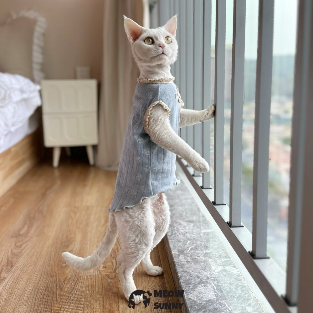Hairless Cats Shirt Breathable Cat Daily Wear Clothes Cute Vest