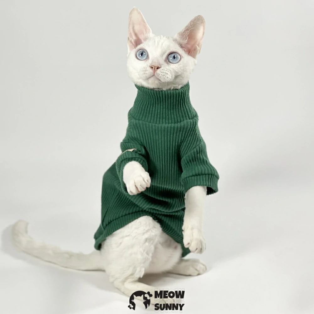 Hairless cat clothes high collar warm bottoming shirt