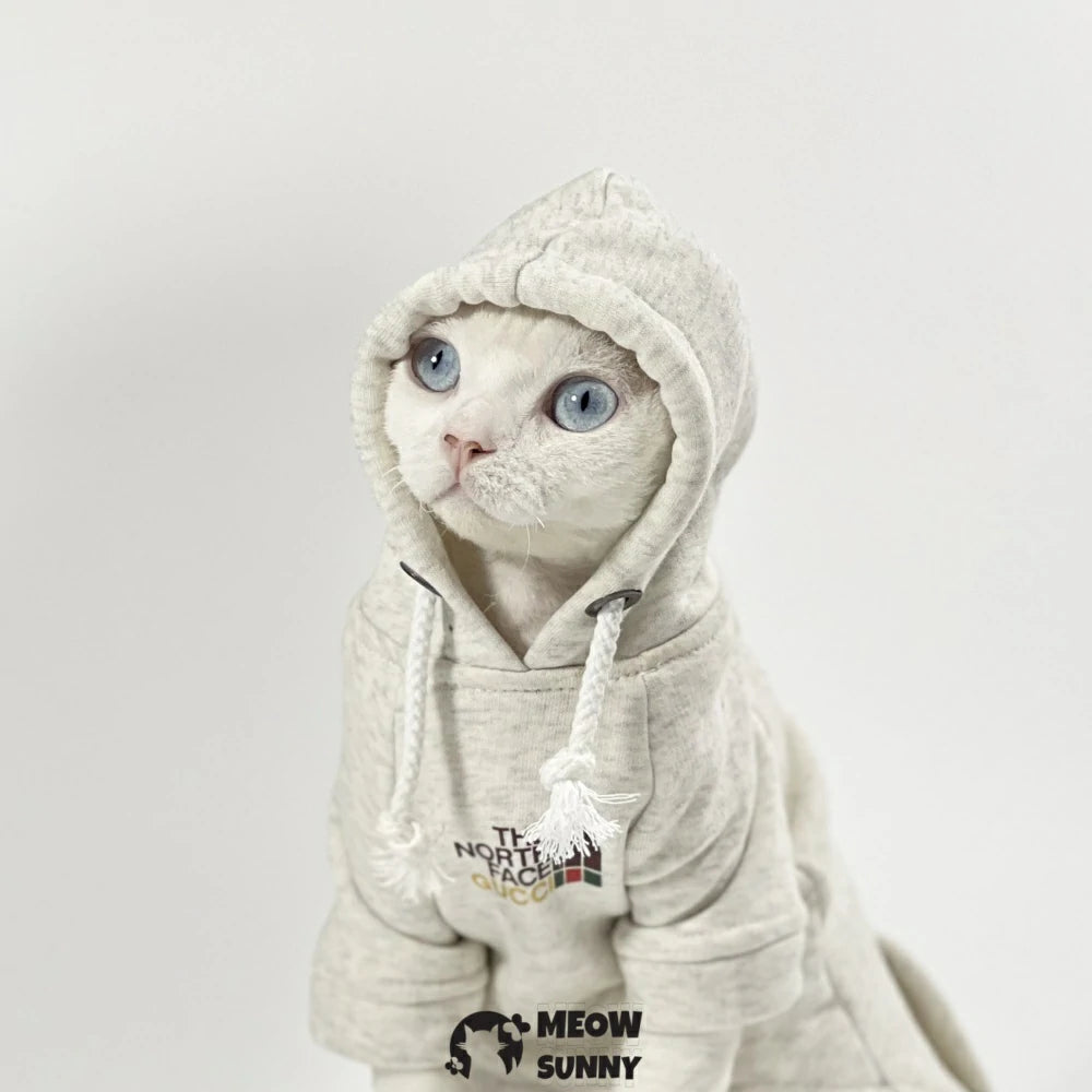 Hairless cat clothes plus velvet warm cotton sweatshirt