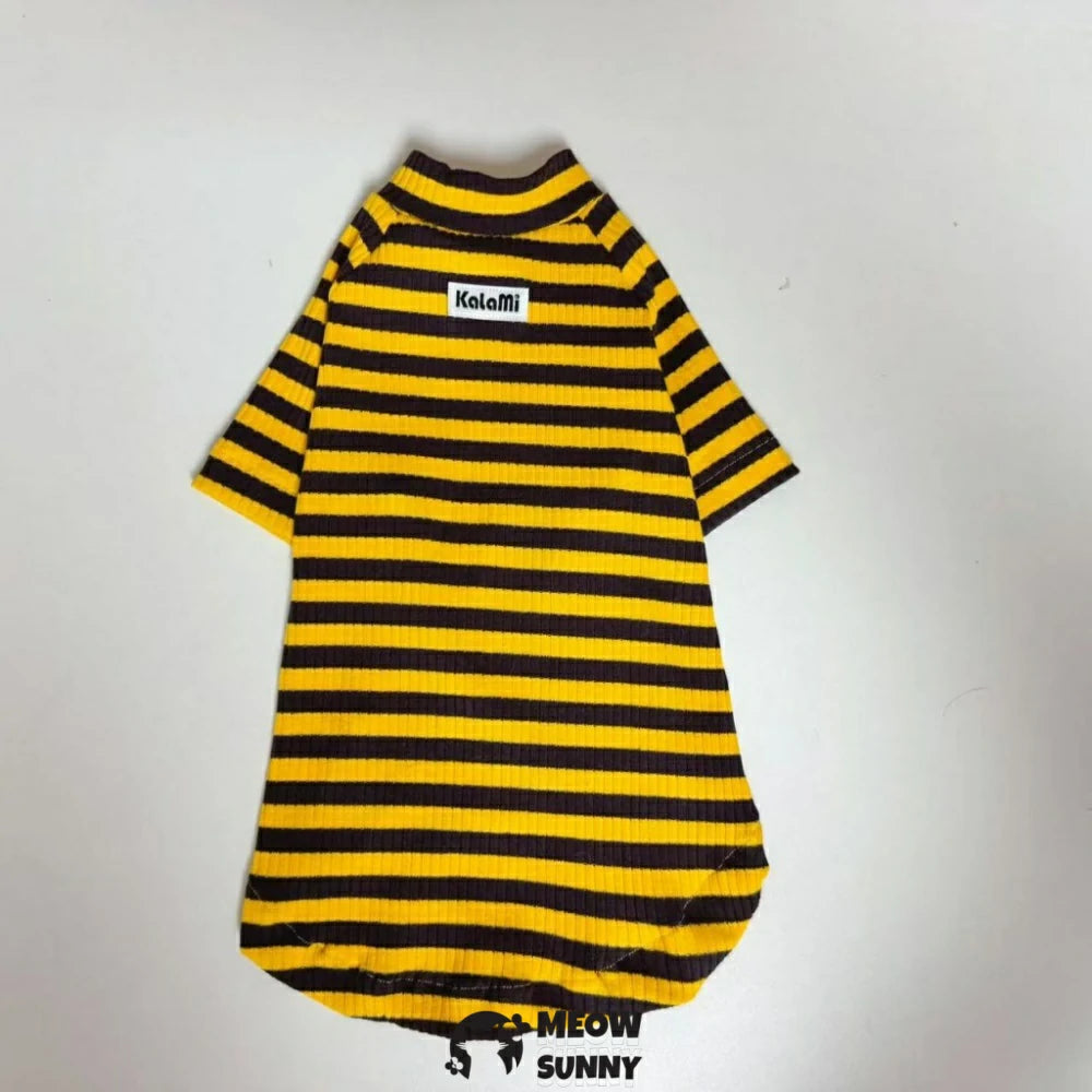 Hairless cat clothes pure cotton high elastic striped T-shirt