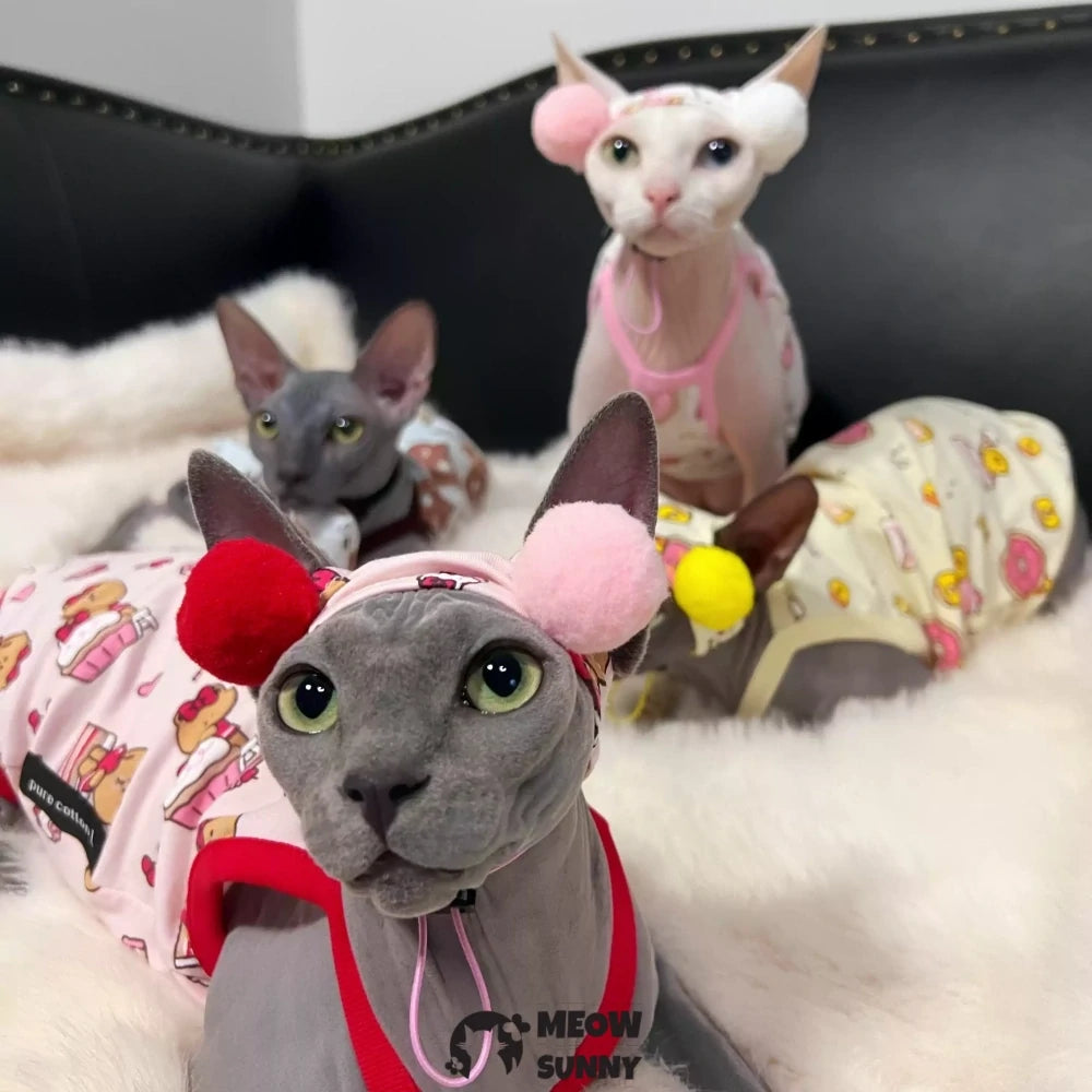 Hairless cat clothes thin cat pajamas home clothes anti-hair shedding sling