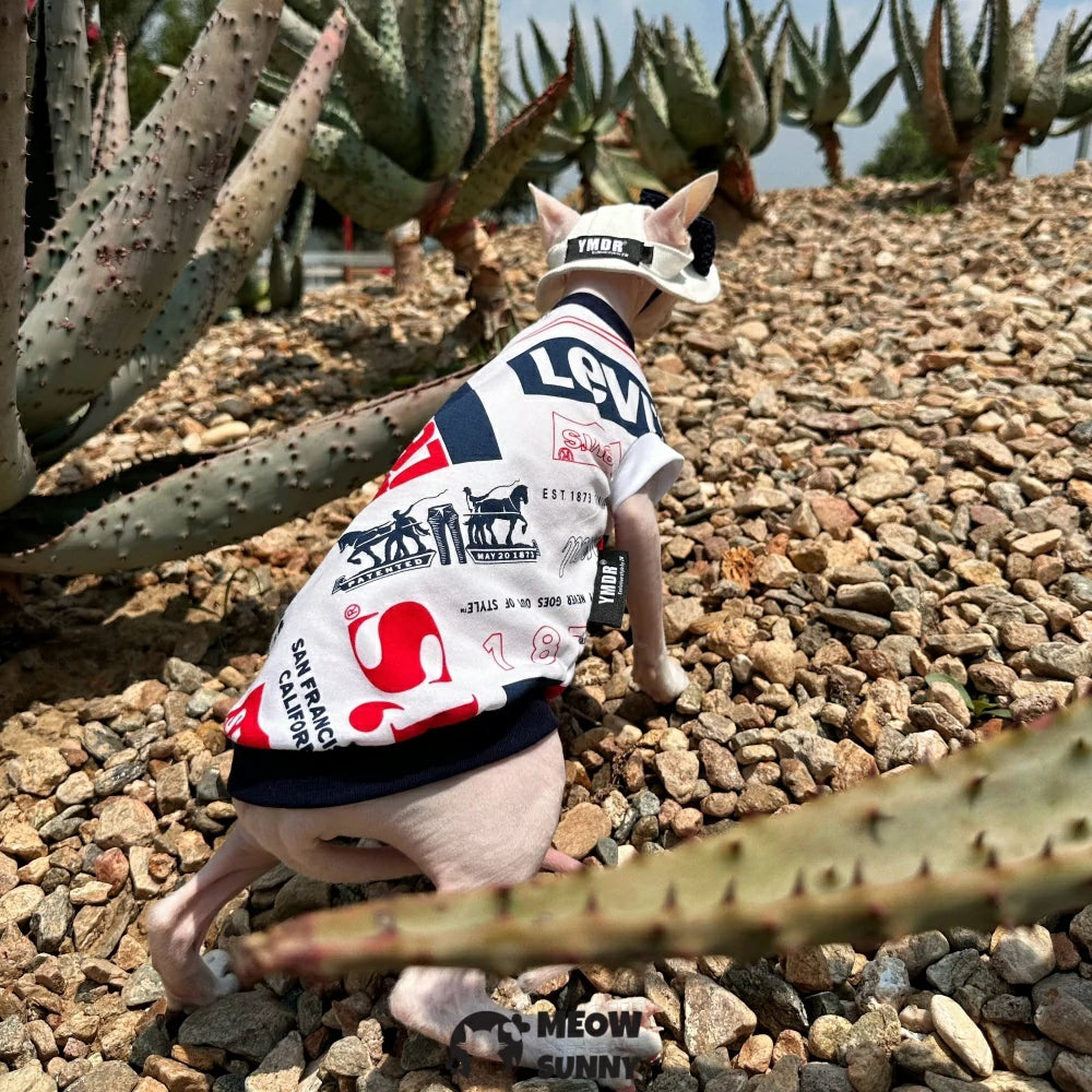 Hairless cat comfortable soft cotton Lijia parent-child sports vest hypoallergenic