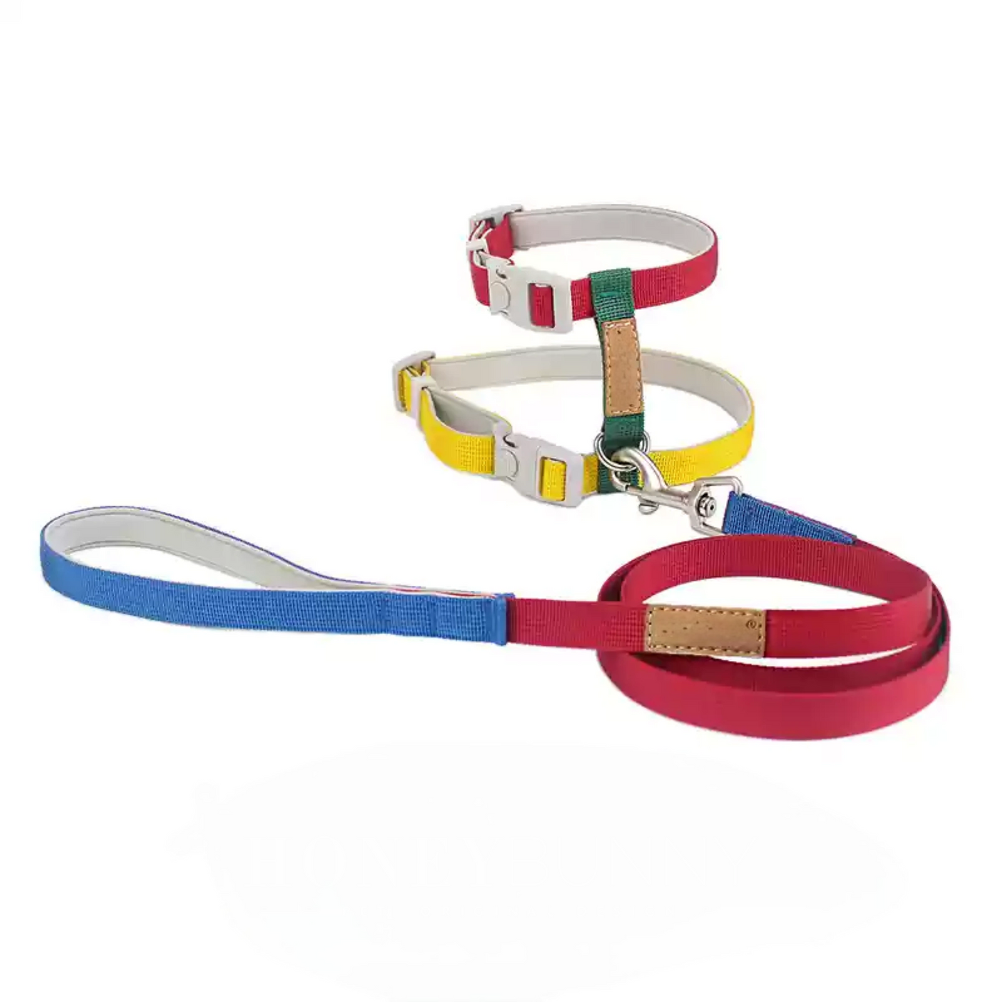 Dopamine color nylon cat harness and elastic leash