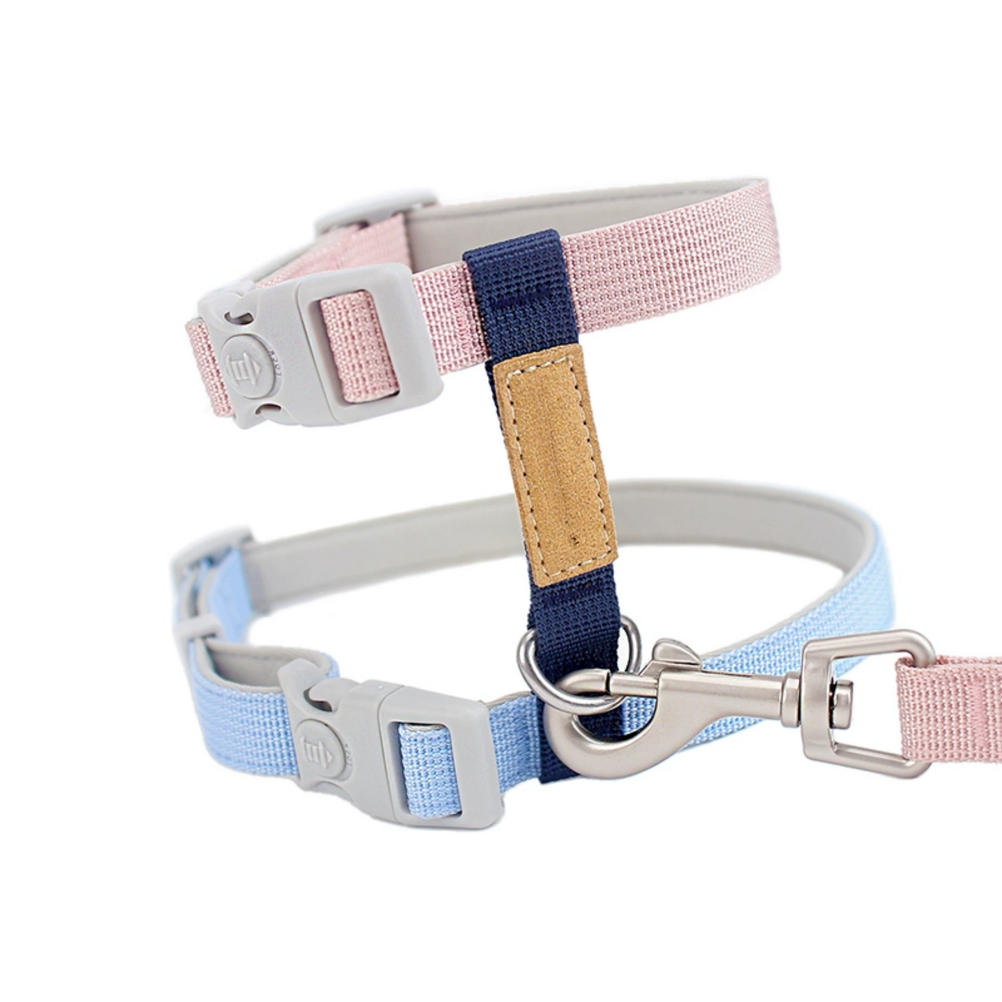 Dopamine color nylon cat harness and elastic leash