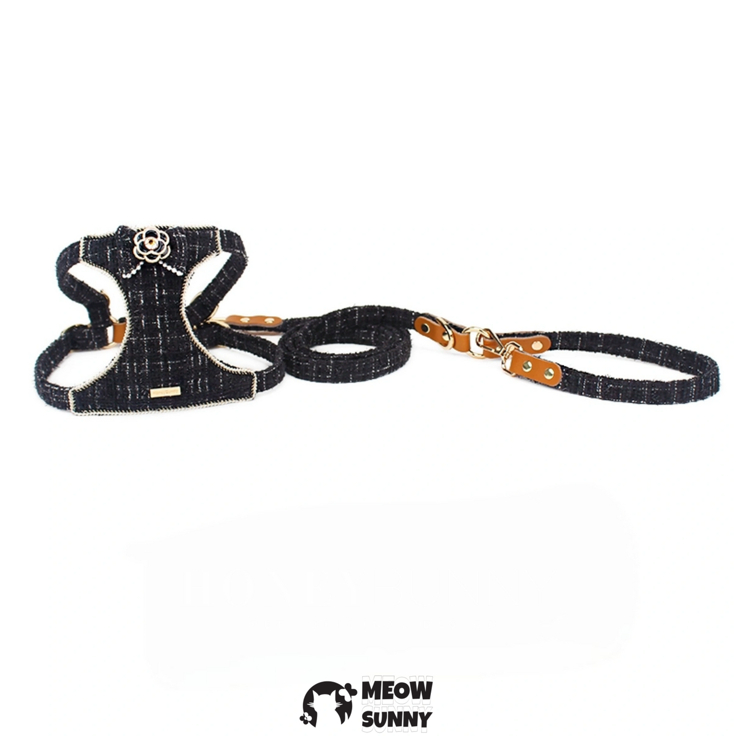 Small Dog Fashion Beads Harness and Leash Set