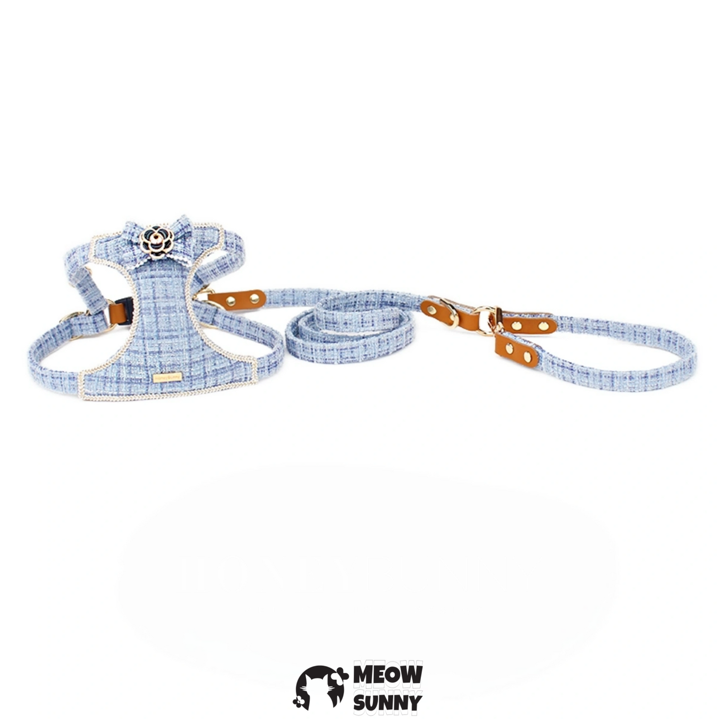 Small Dog Fashion Beads Harness and Leash Set