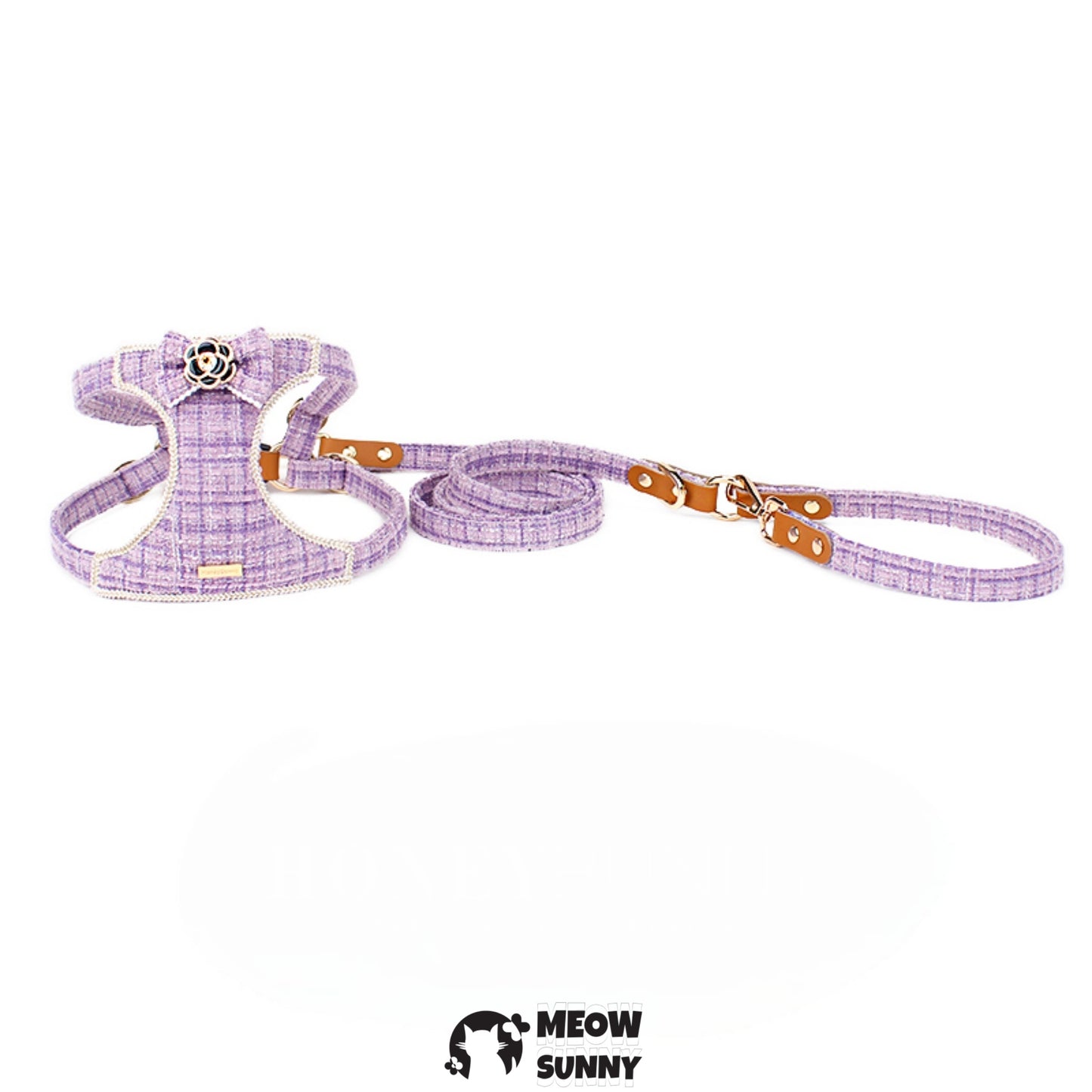 Small Dog Fashion Beads Harness and Leash Set