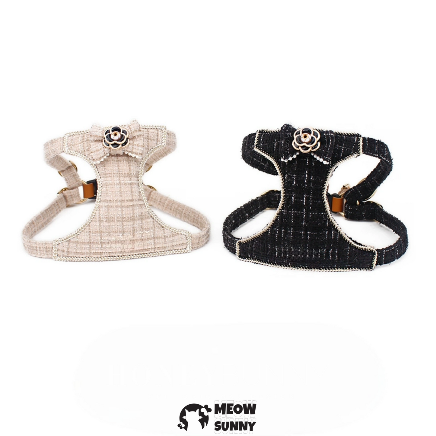 Small Dog Fashion Beads Harness and Leash Set