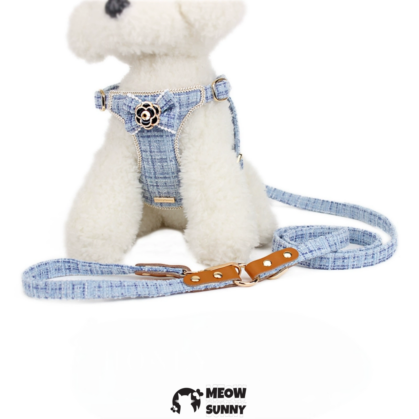 Small Dog Fashion Beads Harness and Leash Set