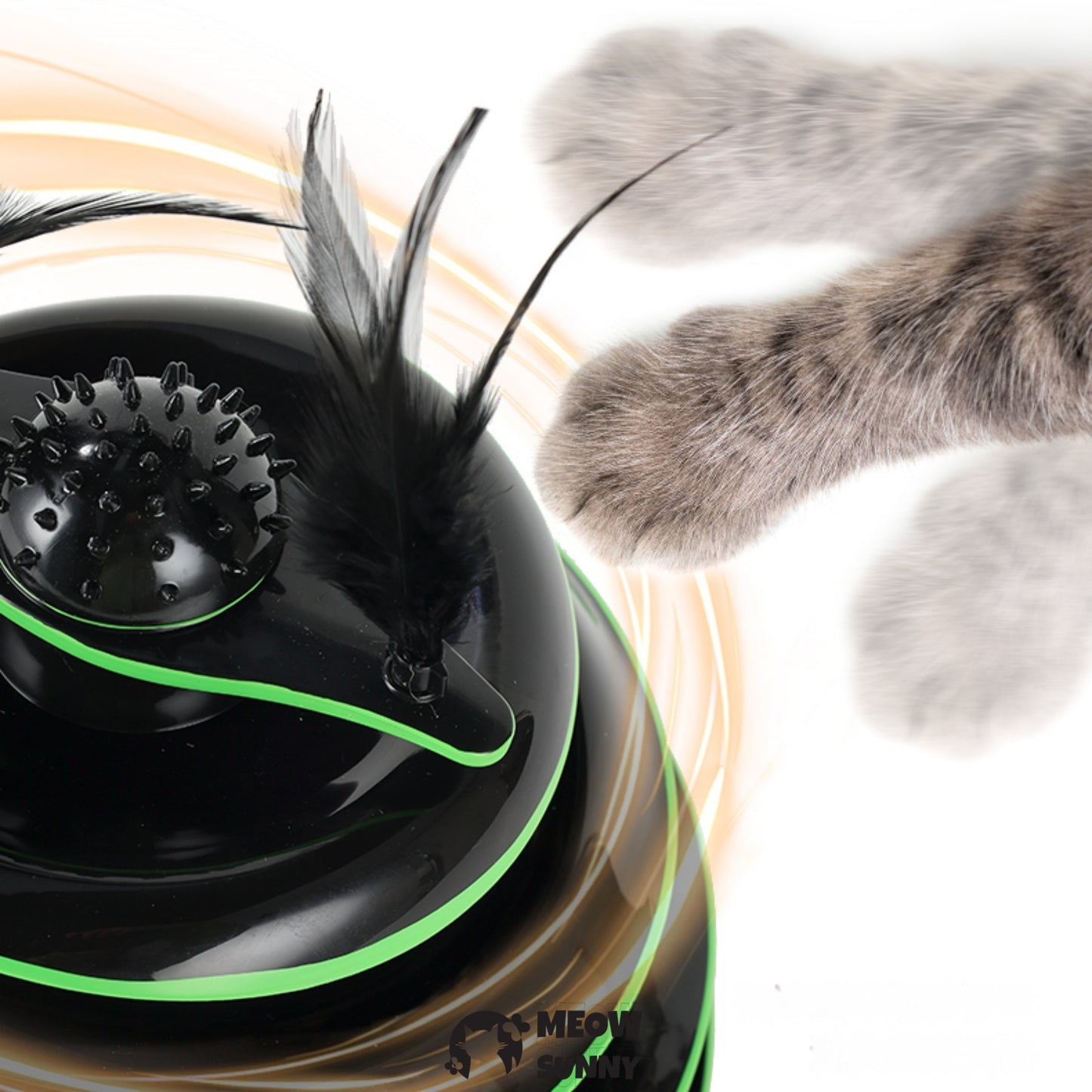 Cats Turntable Circle Track Toys(Black&Green),4 Level Turntable