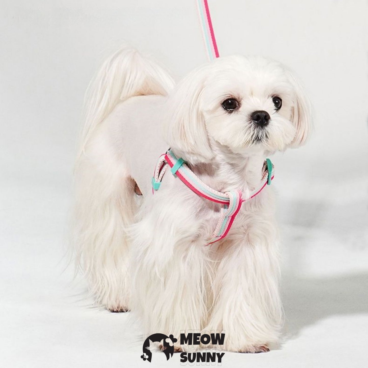 Vest Polyester Step In Back Clip Dog Harness, Pink, Small