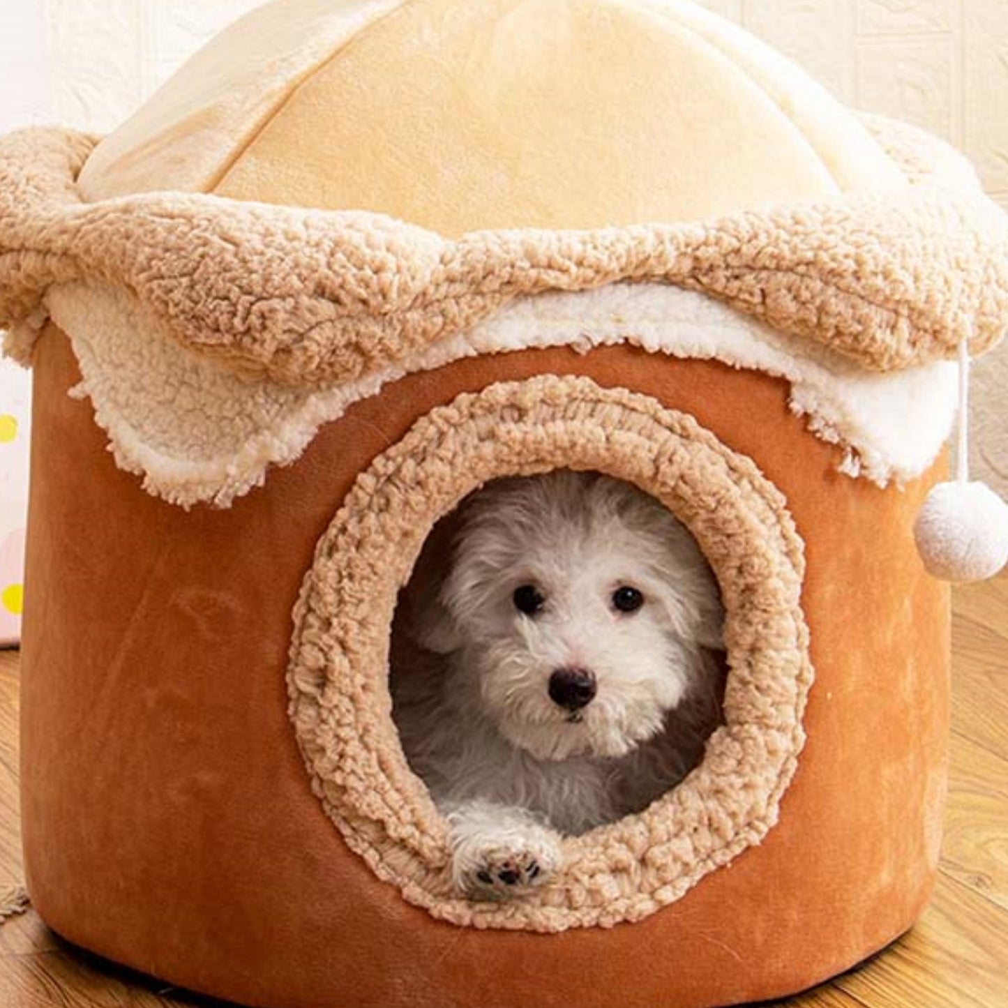 Cat Villa House Pet Cave Covered Indoor Cat &Dog Bed
